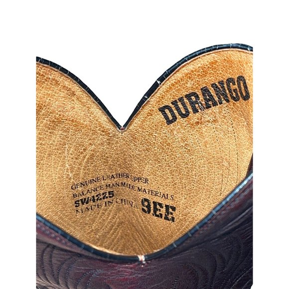 Durango Men's Wine Mahogany Burgundy Leather Western Cowboy Boots Sz 9EE SW4225 - Picture 10 of 10